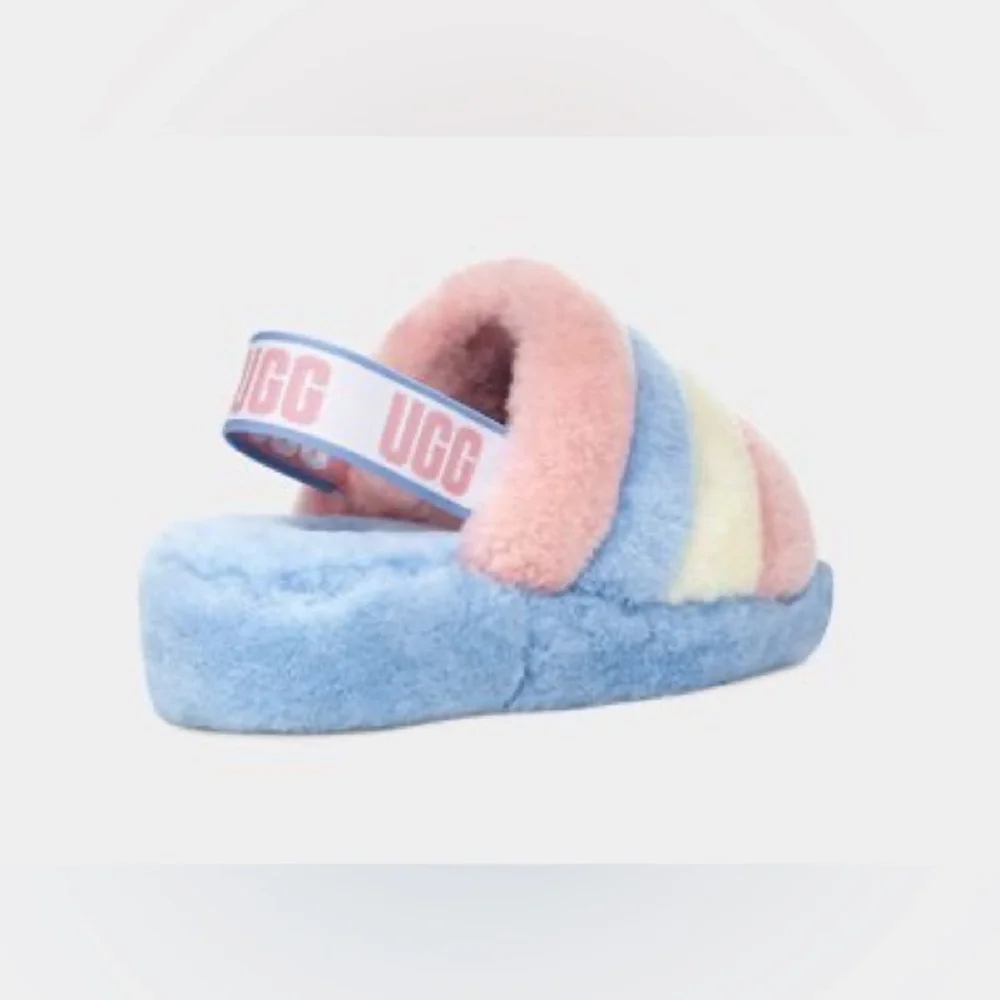 NWOT Ugg Yeah Fuzzy Slingback Slides - Picture 9 of 10